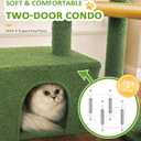 Made4Pets Cat Tree, Small Cat Tower for Indoors Cats, Cute Wood Kitty Condo with Scratching Post and Pad, 29" Multi-Level Modern Activity Climbing Furniture for Small and Medium Cats, Green