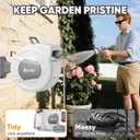 Retractable Garden Hose Reel, 1/2" x 100ft Wall Mount Heavy Duty Automatic Hose Reel with 10 Pattern Nozzle, Any Length Lock & Slow Return System, 180Swivel Bracket Upgraded UV Resistant,Light Grey