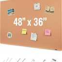 Mr. Pen- Cork Notice Board, 48 X 36 Inches, Cork Bulletin Board for Walls, Pin Boards, Framed Corkboard, Decorative Hanging Pin Boards, Perfect for Office & Home Decor