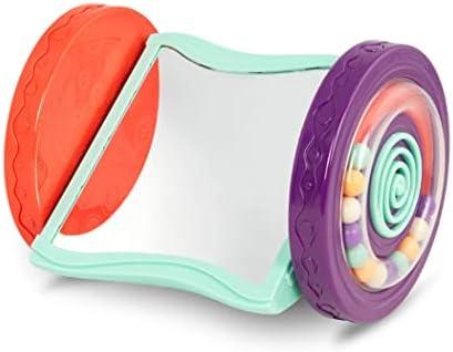 B. toys – Baby Toys Mirror with Rolling Sensory Wheels – Interactive Roly– Poly Mirror for Tummy Time & Crawling – Early Learning for Infant Development – 0+ Months