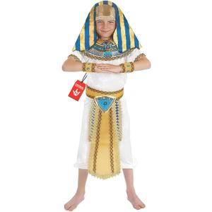 fun shack King Tut Costume Kids, Egyptian Costumes for Boys, Pharaoh Costume Boys, Book Characters Costumes for Kids (Medium)