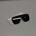 LYZOIT Rimless Oversized Square Sunglasses for Women Men Flat Top Shield Frameless Sun Glasses (Super Dark Black | Category 4 Lens)
