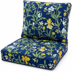 Outdoor Patio Seat/Back Chair Cushion Set 22"x22" Waterproof
