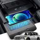CarQiWireless Wireless Charger for Nissan Rogue 2025 2024-2021 Accessories,Automotive Center Console Organizer Wireless Charging Pad for 2025 2024 2023 2022 2021 Nissan Rogue Accessories