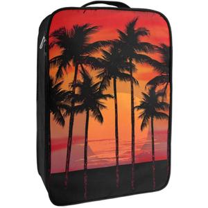 Shoe Bags for Travel,Travel Shoe Bags for Packing,Shoe Travel Bag,Tropical Plam Tree Sunset
