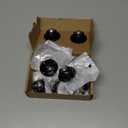 PlusRoc 8 Pack Self Adhesive Caster Wheels 1 Inch for Appliance Sliders Rollers, Load Capacity 28LBS Per Wheel, Low Profile Swivel Wheels for Furniture Storage Bins, Black