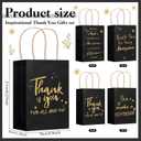 Gueevin 40 Pcs Teacher Appreciation Gift Bags Bulk Employee Gifts Bulk Thank You Paper Snack Bags for Team End of Year Mother's Day Nurse Week Staff(Appreciation,Black)