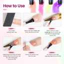JODSONE Builder Gel Nail Kit with U V Light Base Top Coat 21 Colors High Shine Builder Gel and 100 PCS Extension Stickers