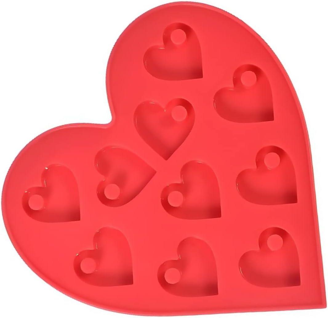 Heart Silicone Molds 10 Cavity Epoxy Mould for Ear Studs Tiny Resin Mold DIY Earrings Jewelry Making Crafts Silicone Molds
