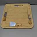 RoyalHouse Bamboo Cheese Board and Knife Set with Slide-Out Cutlery Drawer - Charcuterie Boards Set & Cheese Platter - Birthday Gifts for Women, Wedding Gifts for Couples 2025, Bridal Shower Gifts
