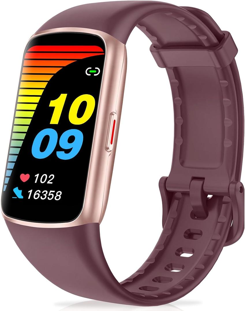 Fitness Tracker with 24/7 Heart Rate, Blood Oxygen, Sleep Tracker, 1.47''Waterproof Fitness Watch, Activity Tracker with Step Tracker for Women Men (Bordeaux)