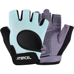 ATERCEL Weight Lifting Gloves Full Palm Protection, Workout Gloves for Gym, Cycling, Exercise, Breathable, Super Lightweight for Mens and Women (Small, Aqua)