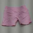 Womens Workout Gym Impact Shorts Seamless Hidden Scrunch Butt Lifting Yoga Shorts with High Waisted Tummy Control (Medium, Pink)
