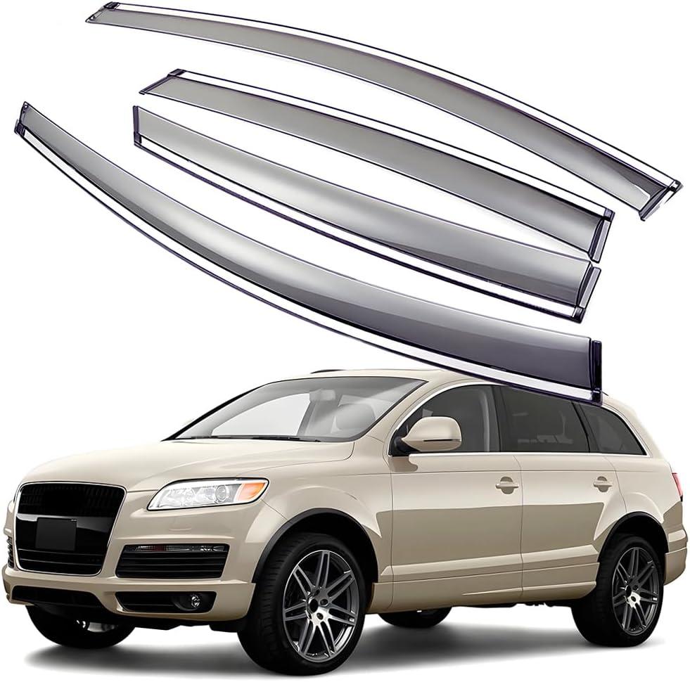 Wind Deflectors Rain Guards Compatible with Audi Q7 2007-2015, Sun Shield Window Visors, Tape-On 4 pcs