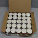 Stonebriar Unscented Long Burning White Tealight Candles, Bulk Pack, 6-7 Hour Burn Time, Smokeless Tealights for Parties, Weddings, Home, 50 Count