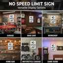 Crazysign Boys Gifts Retro Tin Sign No Speed Limit Sign for Boys Room Man Cave Garage Bedroom Vintage Style Wall Art Decor 8 x 12 Inch (3096)