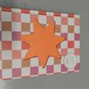 Pearhead Pink & Orange Star Cutout Hardcover Graph Notebook, 6.25x8.25 Grid Journal for Bullet Journaling, Planning & School Notes, 200 Pages