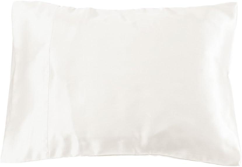 Lilysilk 100% Mulberry Silk Travel Pillowcase Pillow Cover, Ivory, 13" x 18"