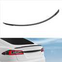 BASENOR 2022-2026 Tesla Model S Performance Spoiler ABS Material Rear Spoiler Wing OEM (Matte Carbon Fiber) Rear Trunk Lip [Proprietary Design] Model S Pro Accessories