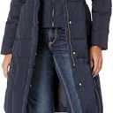 Cole Haan womens Long Quilted Puffer Coat Down Jacket (X-Large, Navy)