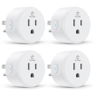 EIGHTREE Smart Plug, WiFi Outlet Works with Alexa & Google Home, Smart Home Socket with Remote Control & Timer Function, 2.4GHz WiFi Only, 4 Packs