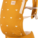 Baby Tula Cotton FreetoGrow Baby Carrier  Adjustable, Comfortable, Newborn to Toddler Carrier  Ergonomic Fit for 7lbs to 45lbs  Back & Front Carry Options  Play (Yellow/Hearts)