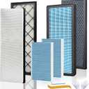 Front Trunk HEPA Carbon Air Filters Kit Fit for Tesla Model/Y Model Y L/Model Y Juniper 2020-2026, HEPA Air Filter *2 HEPA Carbon Filter *2 Cabin Air Filter *2 per Package with Installation Tools Blue