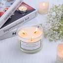 CONNOO 6-Pack 16 oz Candle Jars - 3-Wick Clear Empty Glass Wide Mouth Candle Jars Come with Bamboo Lids, Sticky Warning Labels, and a Candle Wick Kit for Candle Making - Dishwasher Safe