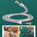 Shower HoseUpgrade 3 Layers Stainless Steel Shower TubeAnti-Kink and Leak-ProofHigh Pressure ResistanceEasy DIY ReplacementUniversal G 1/2 Connection. (2M) (79inchs)