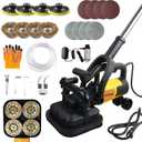 4-Head Concrete Grinder Set, 3800W Concrete Floor Grinder with Long Handle