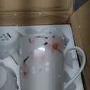 VEWEET Large Coffee Mugs Set of 6, 16 OZ Coffee Cups Set with Handle, Floral Mug Sets Ceramic Cup Set for Kitchen, Microwave& Dishwasher Safe, Series ANNIE