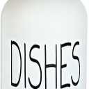 Glass Soap Dispenser Set -  Dish Soap Dispenser with Bamboo Tray. Vintage Soap Dispenser with Pump for Kitchen Sink and Bathroom. Stylish Permanent Labels (Matte White) 1Pcs