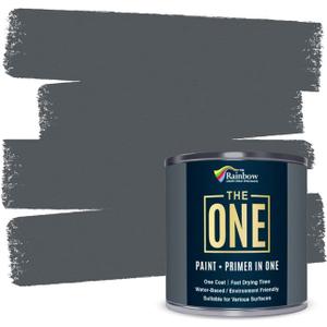 The One Paint - Satin Finish - Multi Surface Paint 250ml (Dark Grey)