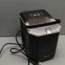 Silonn Countertop Ice Maker Machine - 9 Bullet Ice Cubes in 6 Mins, 26 lb/Day, Portable Ice Makers with Handle Self-Cleaning Ideal for Home Kitchen Camping RV