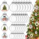 Macarrie 32 Pcs Clear Plastic Fillable Ornament Balls 2/2.36/2.76/3.15 Inch Clear Plastic Christmas Ball Ornaments for DIY Crafts Christmas Tree Decor