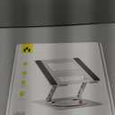 Adjustable Laptop Stand with 360 Rotating Base, Computer Stand for Laptop Ergonimic Foldable Laptop Riser for Desk Compatible with MacBook Pro/Air Notebook up to 16 Inches, Black