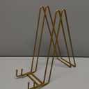 Large Plate Holder Display Stand - 12 inch Super Tall Big Plate Stands for Heavy Duty Display - Metal Picture Frame Stand - Tabletop Easel Stand for Decorative Platter | Plaque | Book - 2 Pack - Gold