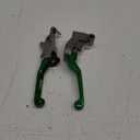 MZS Green Dirt Bike Brake Clutch Levers Pivot Adjustable CNC Compatible with KLX125 10-16 / KLX250 KLX250S KLX250SF 08-20 / KLX230 20-22 / KLX230R 20-23 / KLX300 KLX300SM 22-23 / KLE300 Z125 17-22