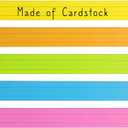 Chell Colored Sentence Strips Cardstock, Pack of 100, 3 x 24 Rainbow Color Word Learning Strips Handwriting Practice Tools for Teachers, Classroom and Office, 5 Colors, 3 inches by 24 inches