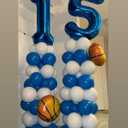 2 Balloon - Metallic Blue Birthday Number Balloons, 40 Inch Large Foil Balloons for Men Women Boys Girls Metallic Blue Themed Birthday Decorations
