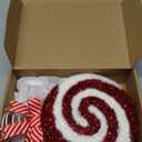 Gejoy Christmas Tree Topper Red Peppermint Candy Cane Bow Tree Topper 10.7 Inch Red and White Sparkling Candy Lollipop Xmas Toppers Christmas Ornament Decorations for Holiday Decor(Classic)