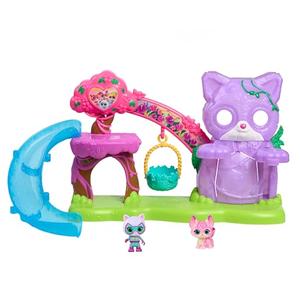 Disney Jr. SuperKitties Su-Purr Wild Playset – Treehouse Playset with Swing, Slide, Elevator, Secret Hideaway & Bitsy and Willa Figures, Ages 3 and Up
