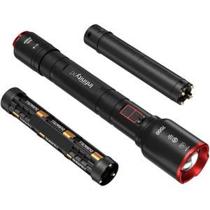 Infinity X1 7000L Dual Power Rechargeable Flashlight,7000 Lumen CREE LED with Adjustable Focus and Heat Lock