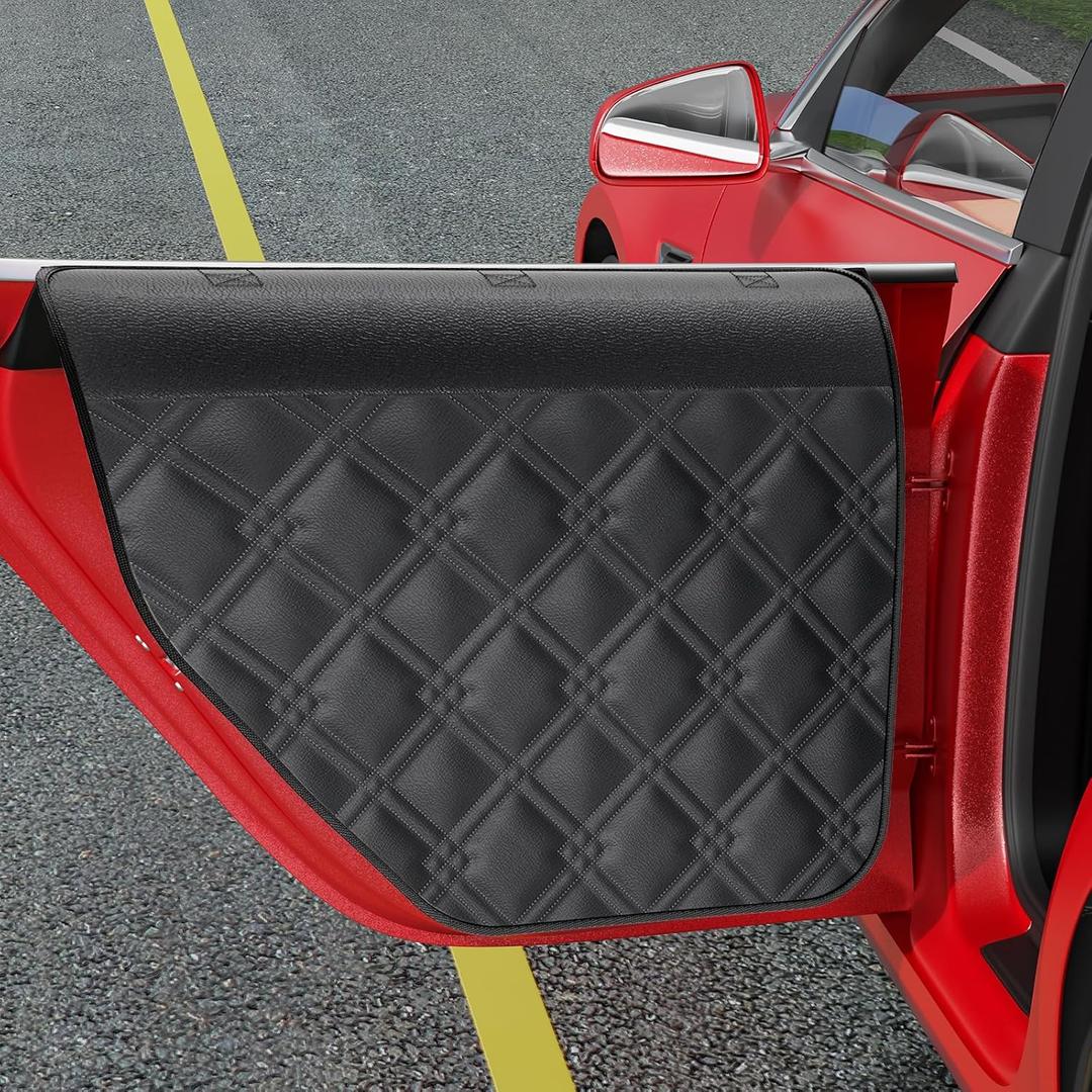 Surfcabin Dog Car Door Protector 20% Larger Design for Sedans, Family Cars and Small SUVS, 2 Packs Thickened PU Material Waterproof Door Panel Covers, Protects Doors from Dog Scratching
