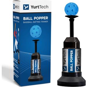Ball Popper Baseball Training Equipment  Timing & Hitting Skill Development, Spring-Powered Pop Up Tee Batting Trainer for Practice Without a Pitcher (1 Popper Ball Included)