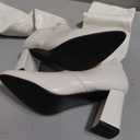 Women's Fall Comfort Thigh High Boots Black Pointy-toe and High-heel Over The Knee Boots, 6, White