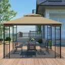 Replacement Gazebo Canopy for 10x12 Regency II Model L-GZ798PST | Heavy-Duty Ripstop Waterproof & UV Protective Top Cover, Khaki