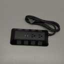 GE UltraPro Adapt 10-Outlet Surge Protector with USB Ports, 2 USB-A Ports, 2.4A, 12W, 4ft Braided Cord Power Strip Surge Protector, 3540 Joules, Black, 73775