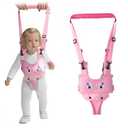 IULONEE Baby Walking Harness Breathable Handheld Kids Toddler Helper Assistant Adjustable Infant Walker Help Baby Walk Stand Up Child Learning Belt for 8-24 Month Old Babies Activity (Pink)