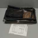 Vagusicc C Shaped End Table, 33"Tall Side Table for Couch, Adjustable Height Sofa Table Small Couch Side Tables, Slide Under Recliner TV Tray Arm Tables with Metal Frame for Living Room,Bedroom,Brown